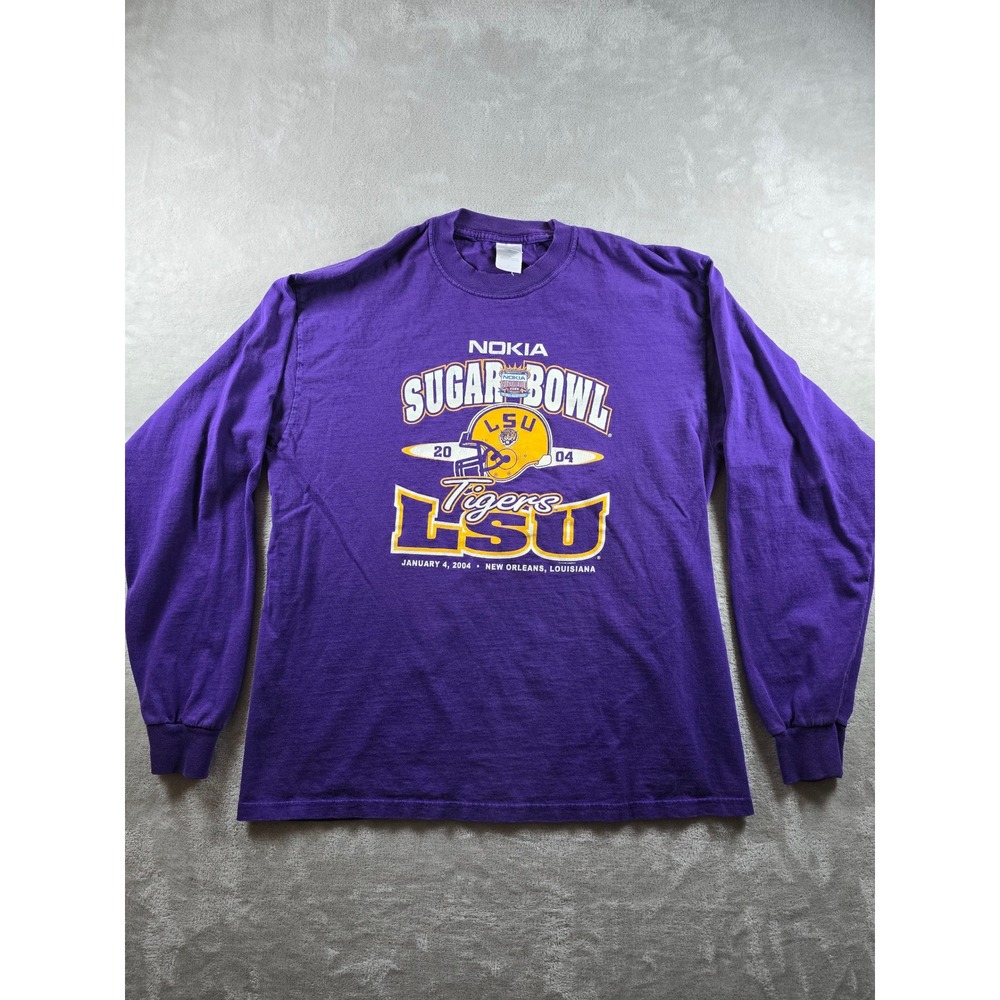 Vintage‎ LSU Tigers Sugar Bowl T-Shirt Mens XL Purple 2004 *Read